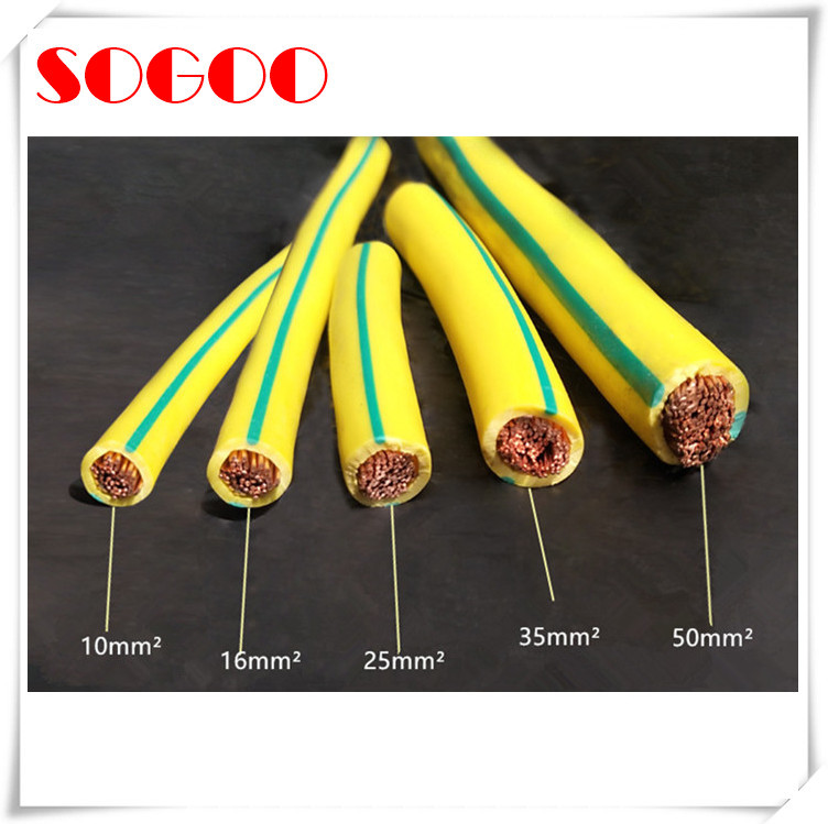12 cor amarela verde à terra de cobre desencapada do cabo de fio 16mm2