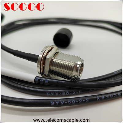 Huawei original 04047637VB LMR195 jumper, 90 degree SMA male to N Female bulkhead connector