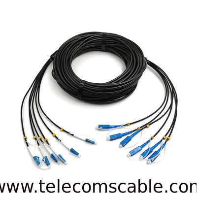 Portable Fiber Optic Cable Reel With SC/LC/FC Connector 2/4/6/8/12 Cores