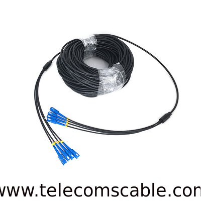 Portable Breakout Fiber Cable Reel With 6/8Core Breakout TPU Outdoor Armored Fiber Optic Cable