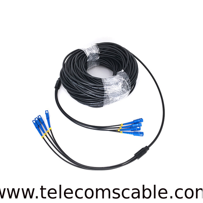 Portable Breakout Fiber Cable Reel With 6/8Core Breakout TPU Outdoor Armored Fiber Optic Cable