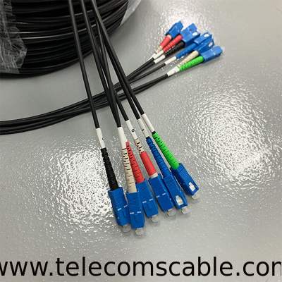 Metal 2core 4core 12core Portable Pre-Terminated TPU Fiber Optic Cable Drum Reel