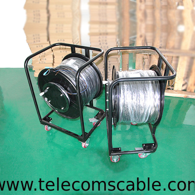 Portable Fiber Optic Cable Reel With SC/LC/FC Connector 2/4/6/8/12 Cores