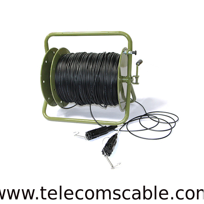Fiber Optic Cable Spool With Expanded Beam Fiber Connector or SC, FC, FC, PDLC, ODC connector