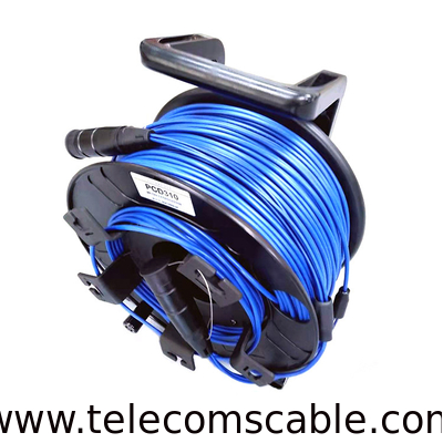 Retractable Outdoor Broadcast TPU Communication Fiber Optic Drum Portable Cable Reel