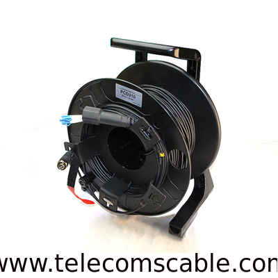 Retractable Outdoor Broadcast TPU Communication Fiber Optic Drum Portable Cable Reel