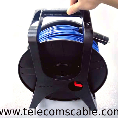 Retractable Outdoor Broadcast TPU Communication Fiber Optic Drum Portable Cable Reel