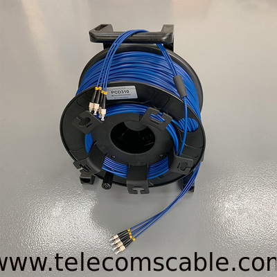 Metal 2core 4core 12core Portable Pre-Terminated TPU Fiber Optic Cable Drum Reel