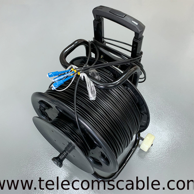 Retractable Fiber Optic Cable of 2/4/6/8/12/24 cores for outdoor applicaiton