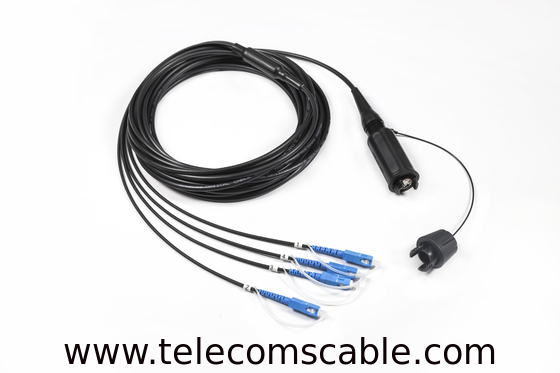 Tactical Fiber Optic Cable Reel With Expanded Beam Fiber Connector