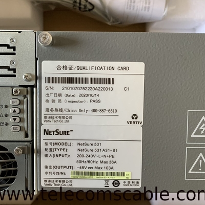 Vertiv Brand Telecom Power System 90A NetSure 531A31-S1 Power Supply 48v Rectifier System