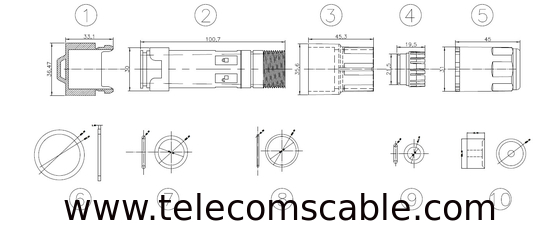FPM Waterproof Connector For Ericsson Fiber To Antenna  Application