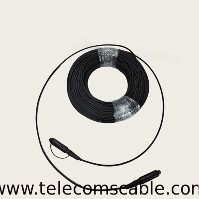Waterproof MPO Trunk Cable with MPO Breakout Fiber Optic Cable 12/24 Core