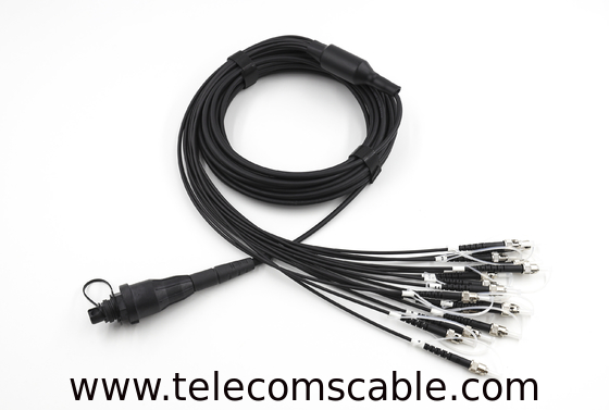 IP67 Waterproof MPO Breakout Cable With MPO To LC Connector For Outdoor Use