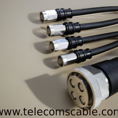 Signal Cable 1/4" MQ5 To 4.3-10 Flex Jumper Cable Assemblies