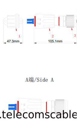 Compatible Waterproof FULLAXS Connector For Ericsson Fiber To Antenna