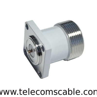 Rf Coaxial Connector 7/16 Din Female Flange Adapter