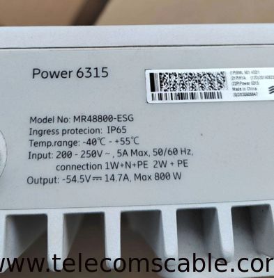 Telecom Power System Ericsson Power 6315 48V System -54.5V 14.7A 800W