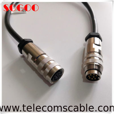 8 Pin AISG RET Cable Female to Male for Ericsson, DB9 to AISG Control Cable 10m with Molded D-Sub and M16 Connectors