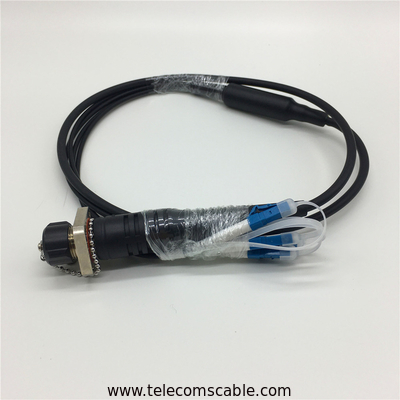 ODC to LC Fiber Patch Cord Dust Proof , 2 Core Armoured Fiber Optic patch cable Gyfjh