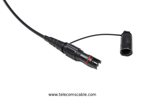 Mini IP MPO outdoor waterproof Fiber cable with MPO to LC connector