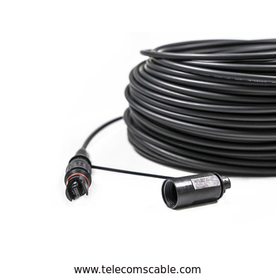 Mini IP MPO outdoor waterproof Fiber cable with MPO to LC connector