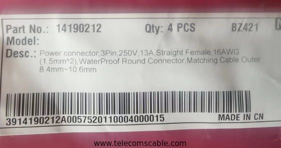Huawei Waterproof AC power connector RRU 3606 3151 3161 3182