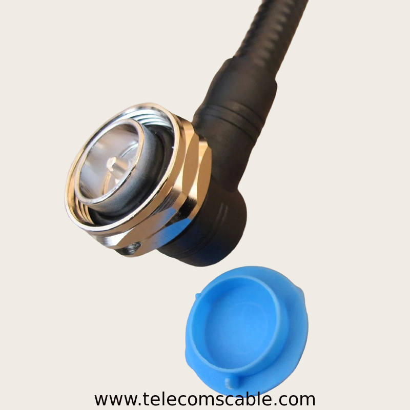 1/2 Superflex 7/16 DIN Male Right Angle To 4.3/10 Male Right Angle Jumper Cable 3M 5M 10M