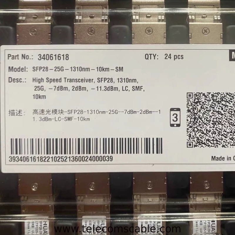 Huawei High Speed Transceiver SFP28-25G-1310nm-10km-SM optical module Huawei Part number 34061618