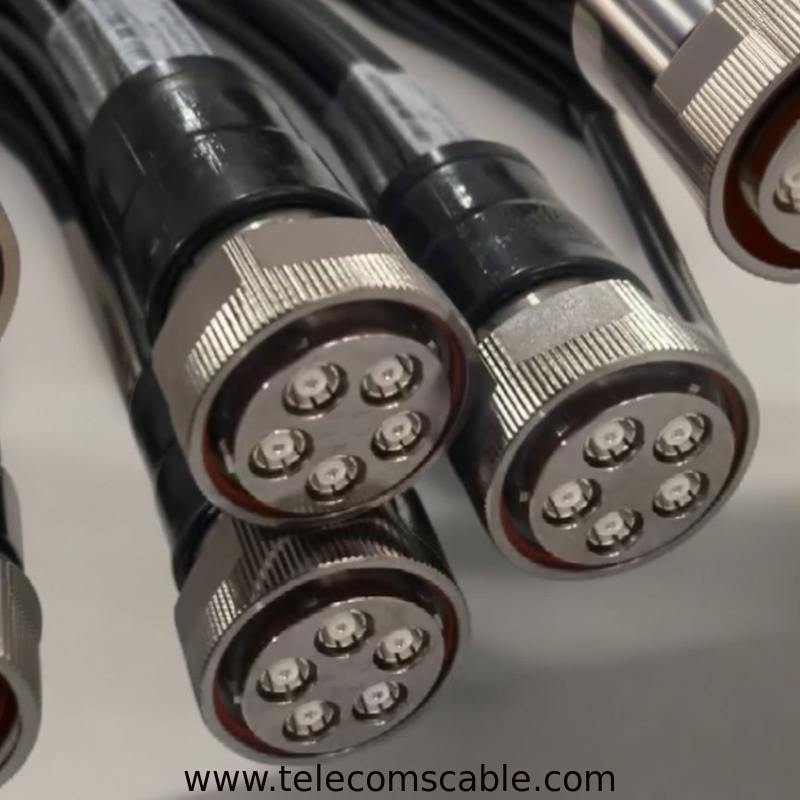 Signal Cable 1/4" MQ5 To 4.3-10 Flex Jumper Cable Assemblies