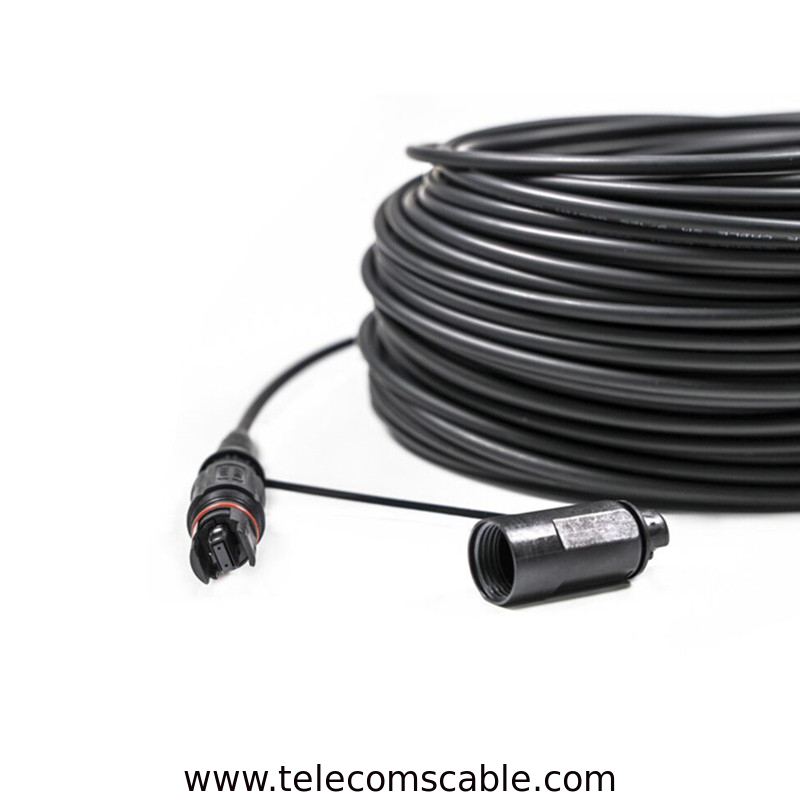 Mini IP MPO outdoor waterproof Fiber cable with MPO to LC connector